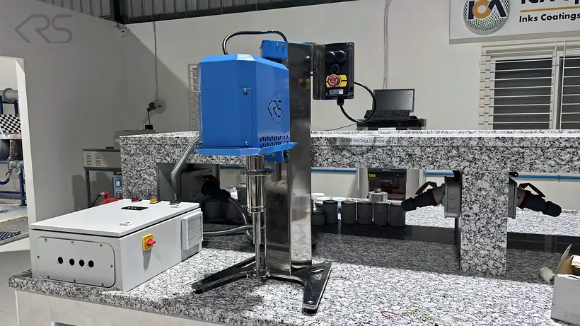 KRS laboratory dissolver installed on a customer workbench
